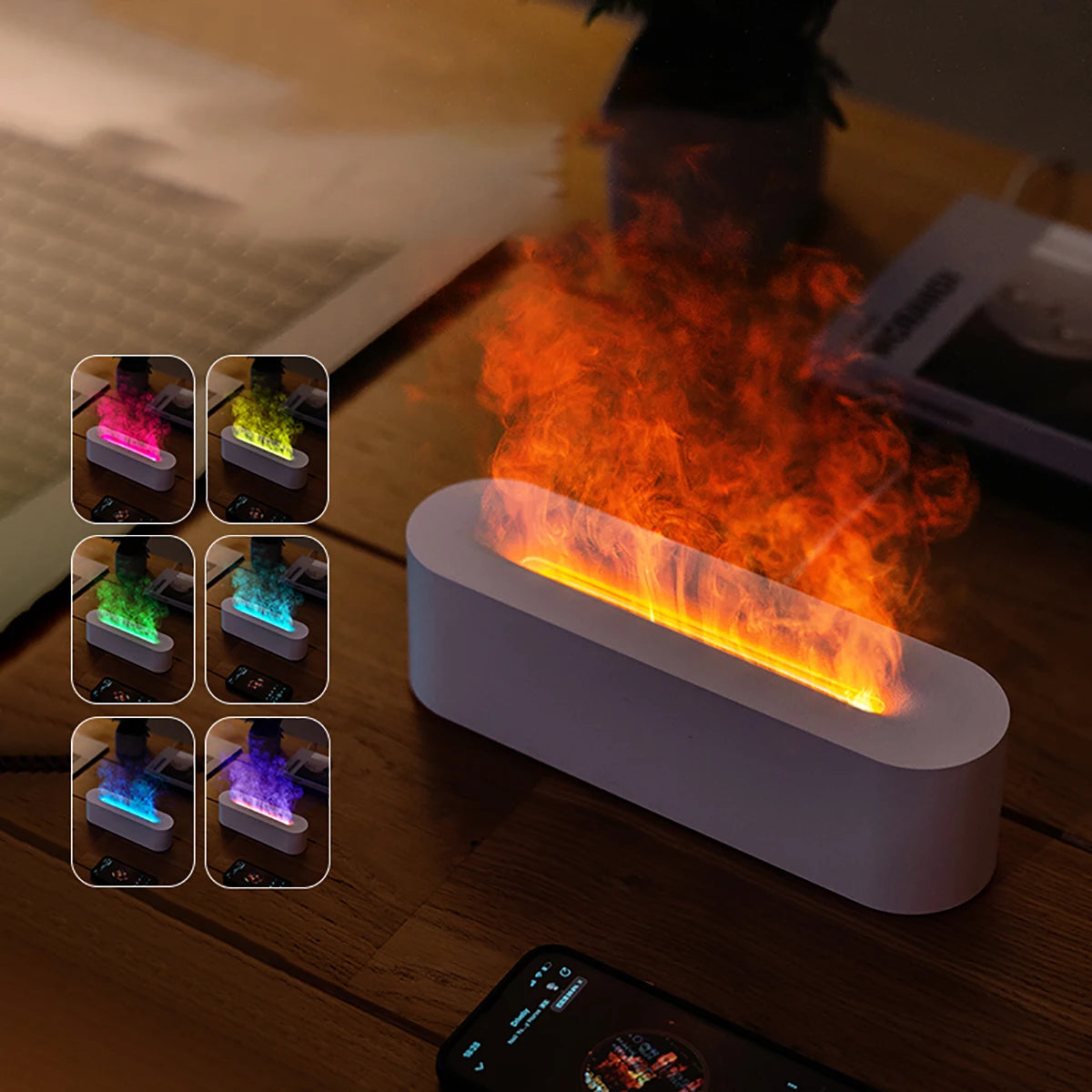 RGB Flame Aroma Humidifier