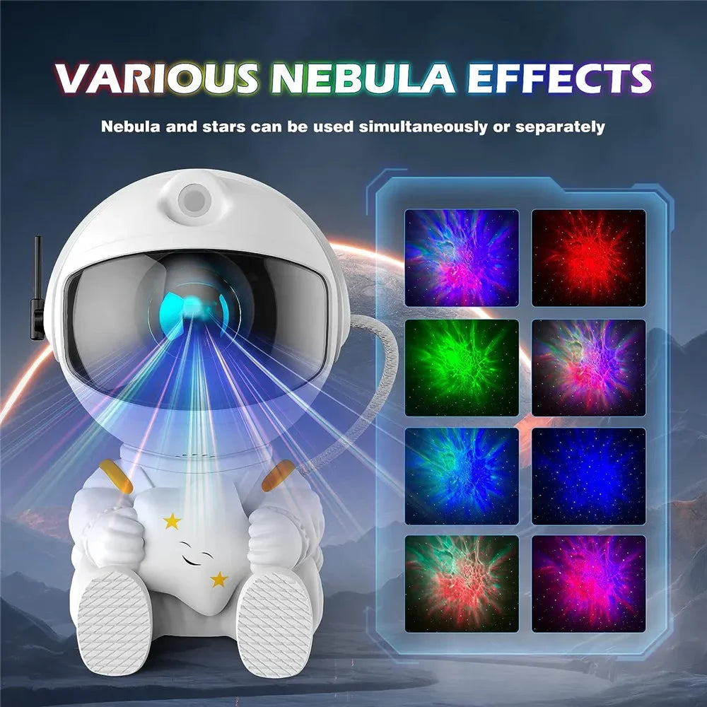 Galaxy Astronaut Star Projector Night Light