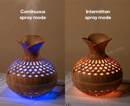 Portable Aromatherapy Diffuser 300ml Wood Grain